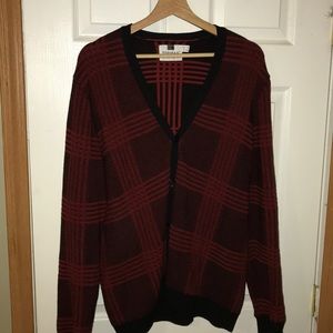 red plaid topman cardigan